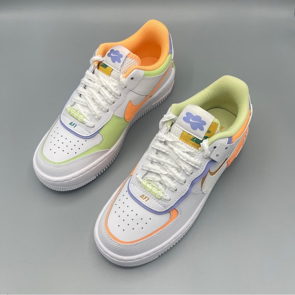 Nike AIR FORCE 1 SHADOW CASUAL SHOES MULTI-COLOR/ WHITE/WOMEN - Picture 4 of 16